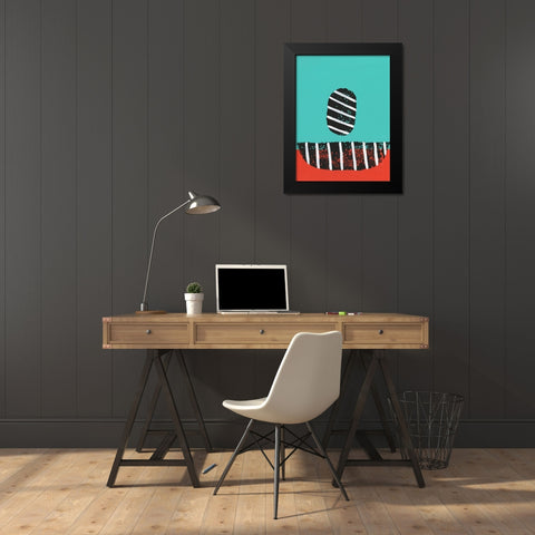 Colorful Isolation I Black Modern Wood Framed Art Print by Moore, Regina