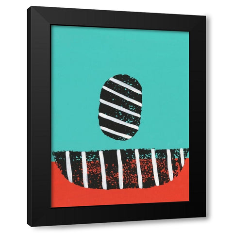 Colorful Isolation I Black Modern Wood Framed Art Print with Double Matting by Moore, Regina