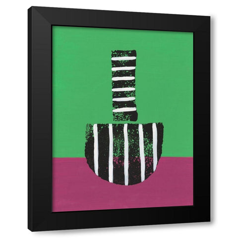 Colorful Isolation II Black Modern Wood Framed Art Print with Double Matting by Moore, Regina