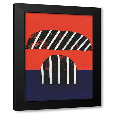 Colorful Isolation III Black Modern Wood Framed Art Print by Moore, Regina