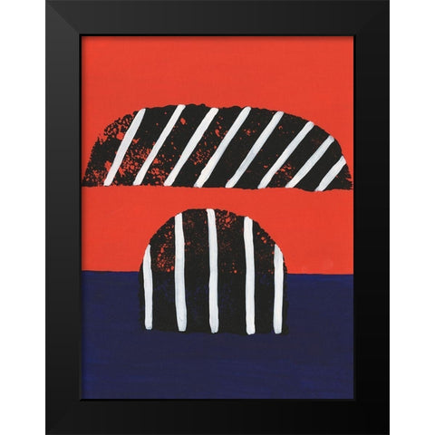 Colorful Isolation III Black Modern Wood Framed Art Print by Moore, Regina