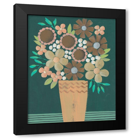 Flower Garden Bouquet I Black Modern Wood Framed Art Print with Double Matting by Moore, Regina