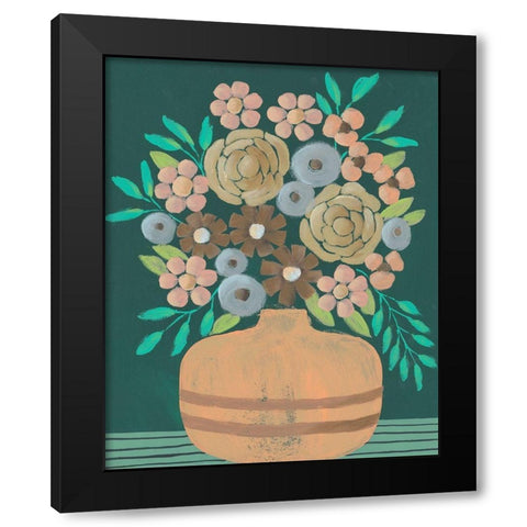 Flower Garden Bouquet III Black Modern Wood Framed Art Print with Double Matting by Moore, Regina