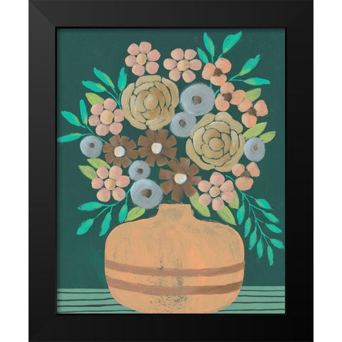 Flower Garden Bouquet III Black Modern Wood Framed Art Print by Moore, Regina