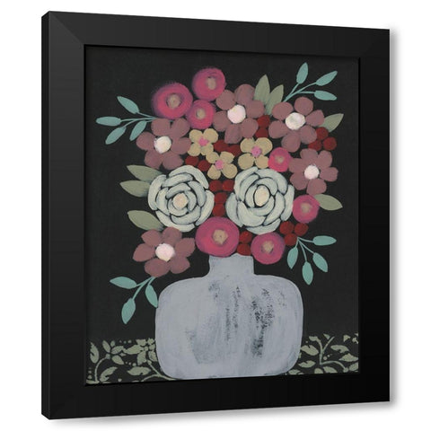 Bundle of Flowers I Black Modern Wood Framed Art Print with Double Matting by Moore, Regina