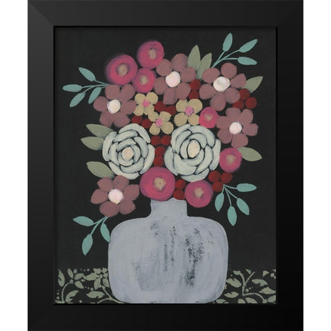 Bundle of Flowers I Black Modern Wood Framed Art Print by Moore, Regina