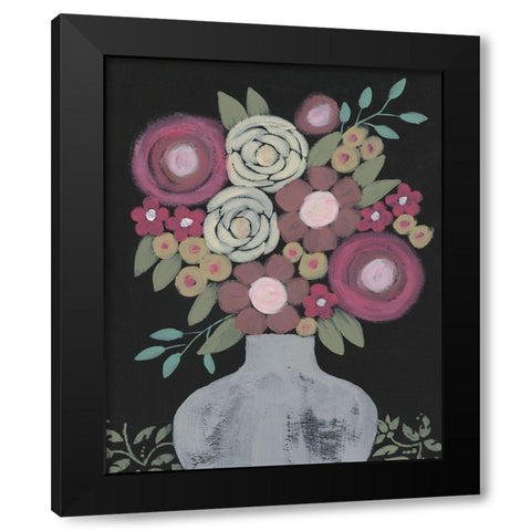 Bundle of Flowers II Black Modern Wood Framed Art Print with Double Matting by Moore, Regina