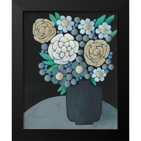 Gathering Floral I Black Modern Wood Framed Art Print by Moore, Regina
