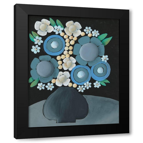Gathering Floral II Black Modern Wood Framed Art Print with Double Matting by Moore, Regina
