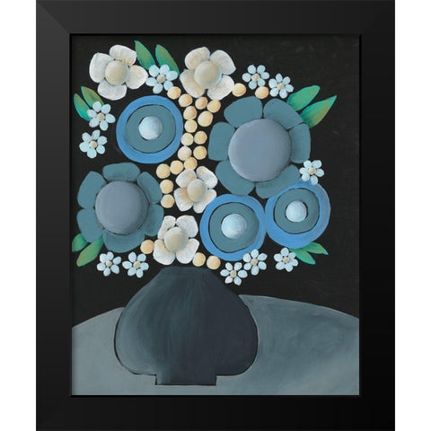 Gathering Floral II Black Modern Wood Framed Art Print by Moore, Regina
