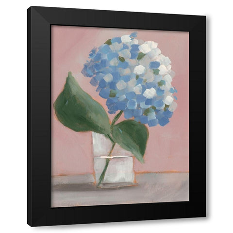 Single Hydrangea II Black Modern Wood Framed Art Print by Moore, Regina