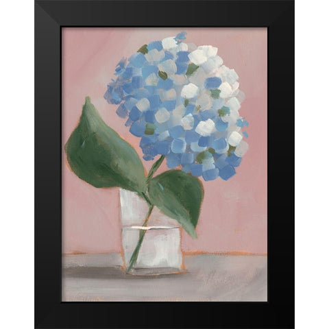 Single Hydrangea II Black Modern Wood Framed Art Print by Moore, Regina