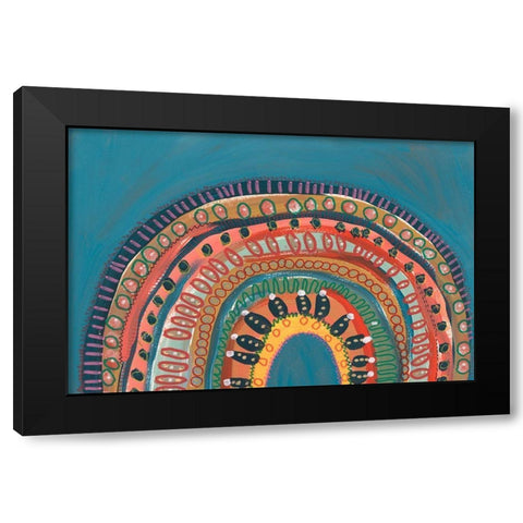 Boho Rainbow II Black Modern Wood Framed Art Print by Moore, Regina