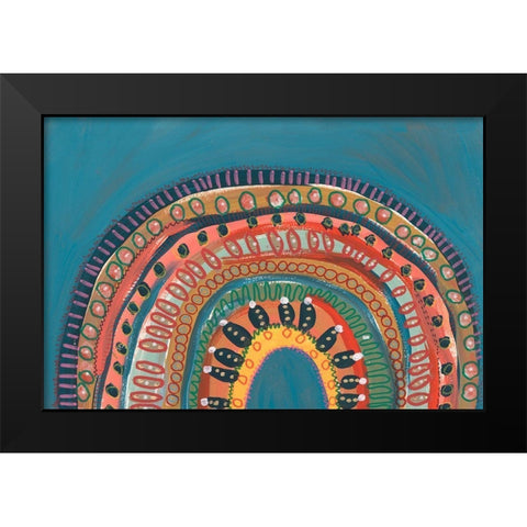 Boho Rainbow II Black Modern Wood Framed Art Print by Moore, Regina