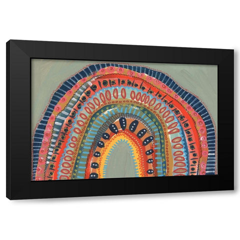 Boho Rainbow III Black Modern Wood Framed Art Print by Moore, Regina