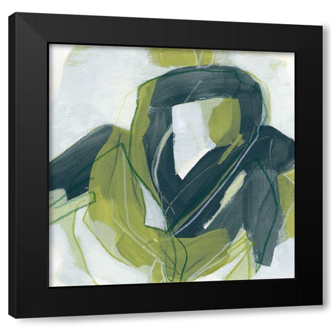 Verdigris Motion III Black Modern Wood Framed Art Print by Vess, June Erica