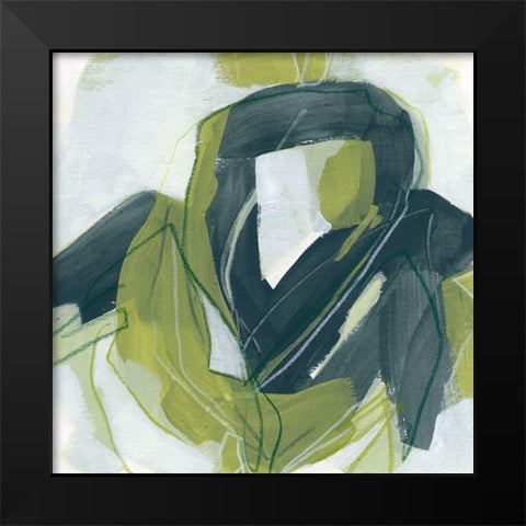 Verdigris Motion III Black Modern Wood Framed Art Print by Vess, June Erica