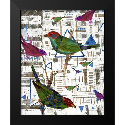 Bird Intersection II Black Modern Wood Framed Art Print by Arbel, Lori