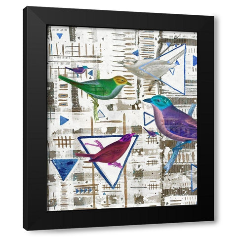 Bird Intersection III Black Modern Wood Framed Art Print with Double Matting by Arbel, Lori