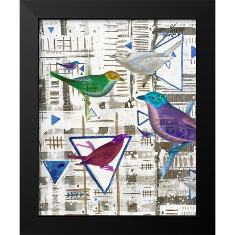 Bird Intersection III Black Modern Wood Framed Art Print by Arbel, Lori