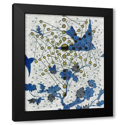 Chakra Web with Wings Black Modern Wood Framed Art Print with Double Matting by Arbel, Lori