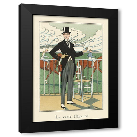 Mens Fashion I Black Modern Wood Framed Art Print with Double Matting by DeNardo, Laura