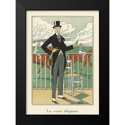 Mens Fashion I Black Modern Wood Framed Art Print by DeNardo, Laura