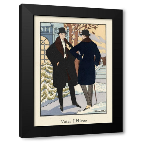Mens Fashion II Black Modern Wood Framed Art Print with Double Matting by DeNardo, Laura