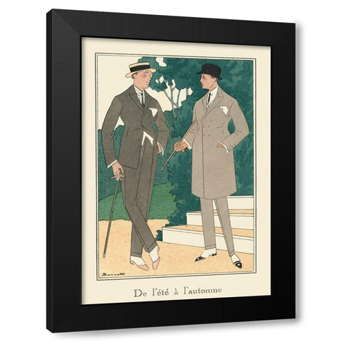 Mens Fashion III Black Modern Wood Framed Art Print with Double Matting by DeNardo, Laura