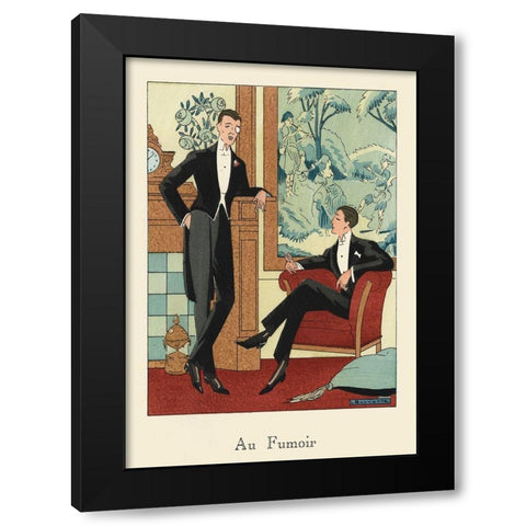Mens Fashion IV Black Modern Wood Framed Art Print with Double Matting by DeNardo, Laura