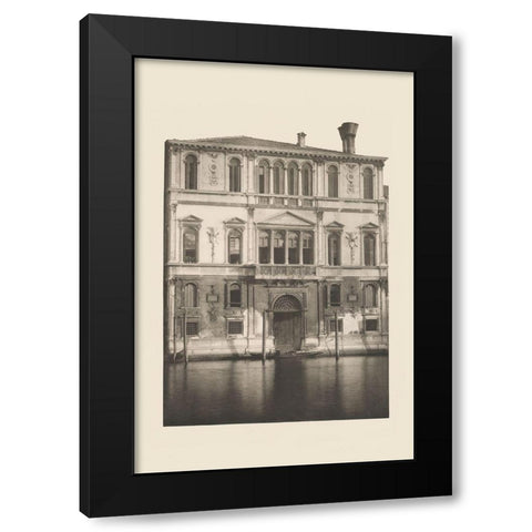 Vintage Views of Venice I Black Modern Wood Framed Art Print by Ongania, Ferdinand
