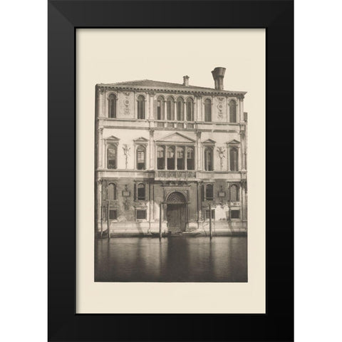 Vintage Views of Venice I Black Modern Wood Framed Art Print by Ongania, Ferdinand