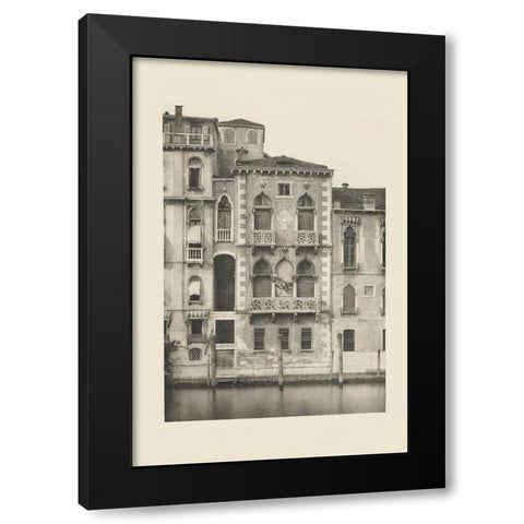 Vintage Views of Venice III Black Modern Wood Framed Art Print by Ongania, Ferdinand