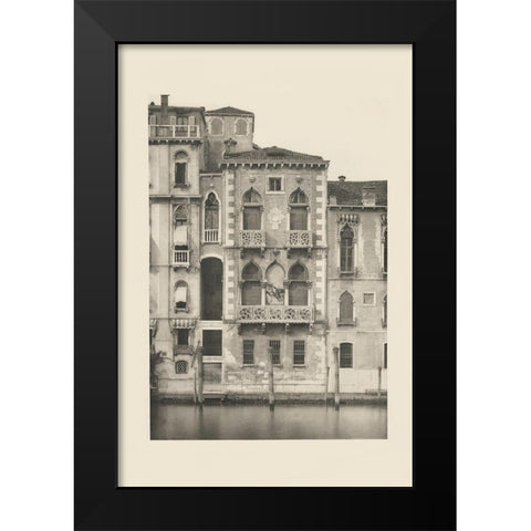 Vintage Views of Venice III Black Modern Wood Framed Art Print by Ongania, Ferdinand