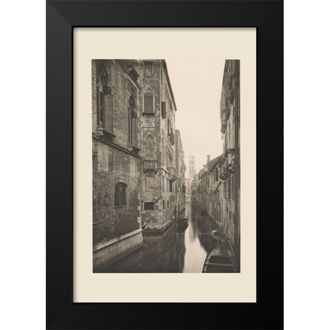Vintage Views of Venice V Black Modern Wood Framed Art Print by Ongania, Ferdinand