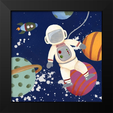 Future Space Explorer II Black Modern Wood Framed Art Print by Moore, Regina