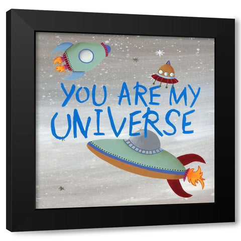 Future Space Explorer III Black Modern Wood Framed Art Print by Moore, Regina