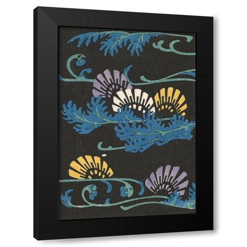 Japanese Graphic Design I Black Modern Wood Framed Art Print with Double Matting by Furuya, Korin