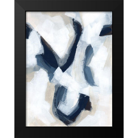 Indigo Imprint I Black Modern Wood Framed Art Print by Vess, June Erica