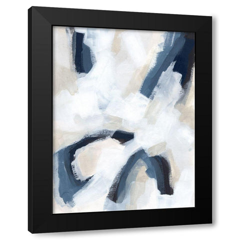 Indigo Imprint II Black Modern Wood Framed Art Print with Double Matting by Vess, June Erica