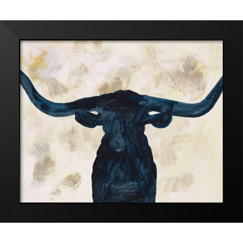 Blue Shadow I Black Modern Wood Framed Art Print by Wang, Melissa