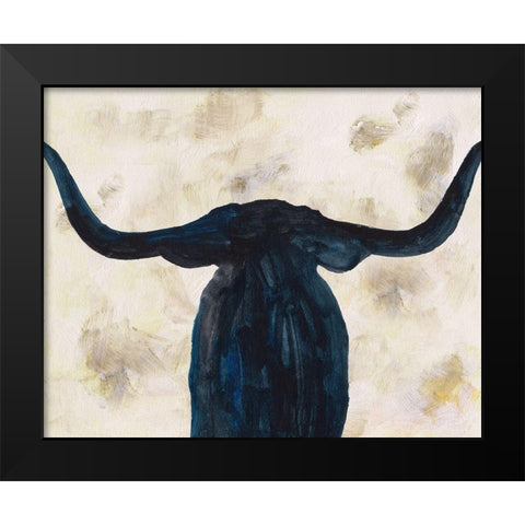 Blue Shadow II Black Modern Wood Framed Art Print by Wang, Melissa