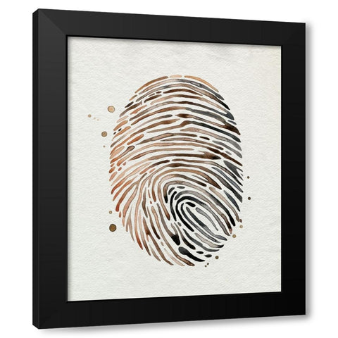 Finger Print I Black Modern Wood Framed Art Print by Popp, Grace