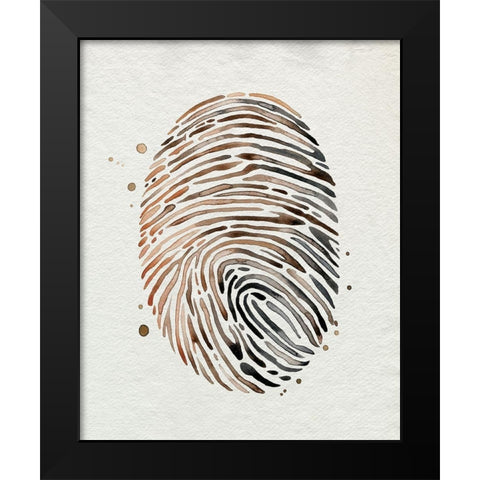 Finger Print I Black Modern Wood Framed Art Print by Popp, Grace