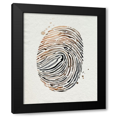 Finger Print II Black Modern Wood Framed Art Print by Popp, Grace