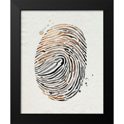 Finger Print II Black Modern Wood Framed Art Print by Popp, Grace