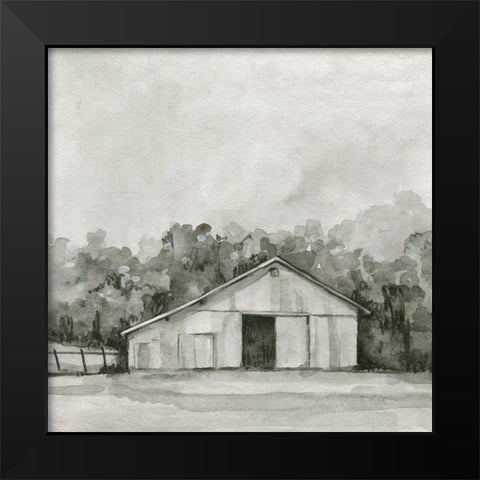Solemn Barn Sketch IV Black Modern Wood Framed Art Print by Caroline, Emma