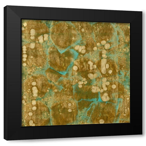 Oxidized Gold Leaf Black Modern Wood Framed Art Print with Double Matting by Vision Studio