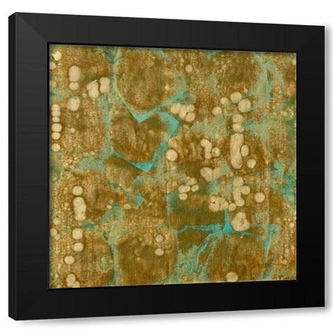 Oxidized Gold Leaf Black Modern Wood Framed Art Print by Vision Studio