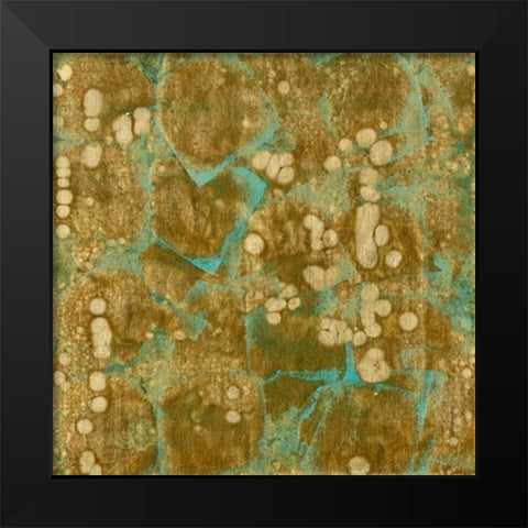 Oxidized Gold Leaf Black Modern Wood Framed Art Print by Vision Studio